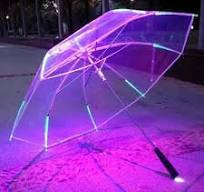 LED Light Up Umbrella - Clear Transparent Rain Umbrella with ...