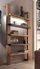 Libreria Realizzata Con Legno Massello Di Frassino Spessore 50 60mm Con Cinque Mensole Distan Monolocale Cucina Ristrutturazione Piccola Cucina Idee Scaffale