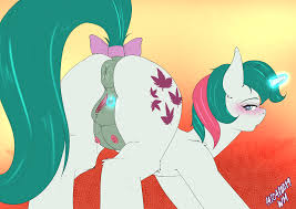 2012772 - explicit, artist:wolfmask, gusty, pony, unicorn, g1, anatomically  correct, anus, bow, crotchboobs, detailed vagina, female, heart eyes, high  res, looking at you, magic, mare, nipples, nudity, ponut, puckered asshole,  signature, tail,