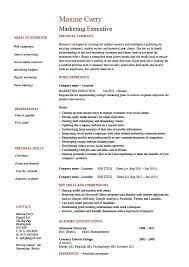 Marketing Executive Resume Sales Example Sample Template Promotions Writing A Cv Jobs