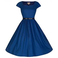 Tara Midnight Blue Swing Dress Vintage Inspired Fashion Lindy Bop Swing Dress Vintage Style Dresses Vintage Inspired Fashion