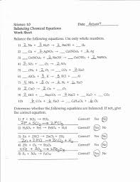 (coefcients equal to one (1) do not need to be shown in your answers). Practice Balancing Chemical Equations Worksheet Key Printable Worksheets And Activities For Teachers Parents Tutors And Homeschool Families