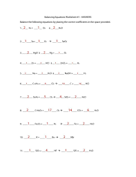 Practice balancing chemical equations with this multiple choice quiz. Balancing Equations And Types Of Reactions Worksheet Answers Types Of Reactions Worksheet Answers Homework 3 Types Of Balancing Equations Worksheet Answers With Work Coisasdoluk