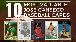 The reverse side discusses scd's predictions for the market performance of griffey jr. 10 Most Valuable Jose Canseco Baseball Cards Old Sports Cards