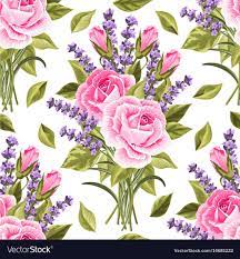 Seamless Floral Pattern With Flowers Vector Image On Vectorstock Floral Art Flower Painting Floral