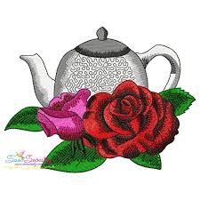 Teapots are part of many a daily routine, and this humble item is a home essential. Teapot And Flowers Embroidery Design Bundle For Kitchen Projects