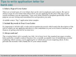 Job application letter sample bank. Bank Ceo Application Letter