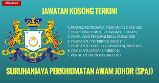 Ikuti kemaskini terkini dan 'like dan follow' facebook jawatan kosong johor. Jawatan Kosong Suruhanjaya Perkhidmatan Awam Johor Spaj Kerja Kosong Kerajaan
