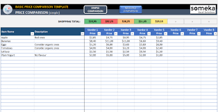 This unique budget for college students has a cost estimator. Excel Price Comparison Template Compare Vendors In Excel