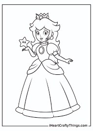 Super mario is a platform game produced by nintendo in late 1985. Printable Princess Peach Coloring Pages Updated 2021
