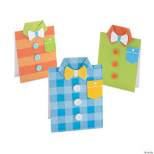 Glue isn't necessary to secure the collar but can be added. Father S Day Shirt Card Craft Kit