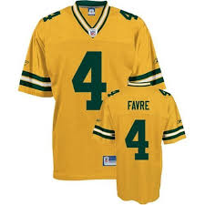 Hot 4 Authentic Brett Favre Yellow Reebok Nfl Mens Jersey