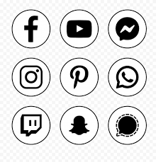 Maybe you would like to learn more about one of these? Hd Social Media Black White Circular Round Icons Png Citypng