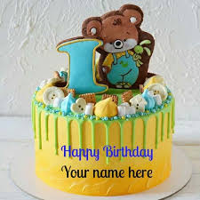 Birthday Cake For Kids Boys With Name Happy 1st Birthday Wishes Name Cake For Kids Happy Birthday Wishes Cake Birthday Wishes Cake Baby Birthday Cakes