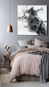 Modern Black White And Blue Bedroom 45x45inch Black And White Watercolour Painting Abstract Print Large Wall Art Canvas Art Abstract Black White Print Rustic Modern Decor Bedroom Color Schemes Blue Gray Bedroom Bedroom Interior