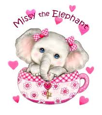 Missy The Elephant By Kayomi Harai Dessin Fait Main Peinture Point Broderie Point De Croix