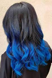 29 Dark Ombre Hair Ideas For Brunettes Blue Tips Hair Blue Ombre Hair Hair Styles