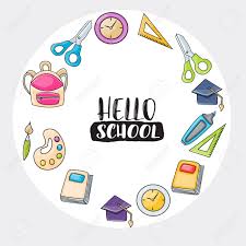 Schule cliparts, grafiken und clipart bilder kostenlos zum download. Hello School Doodle Clip Art Greeting Card Cartoon Vector Illustration Royalty Free Cliparts Vectors And Stock Illustration Image 81442625