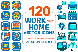 Download Work From Home Vector Icons Graphic By Medzcreative Creative Fabrica Yellowimages Mockups
