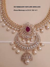 Sri Mahalaxmi Gems And Jewellers In 2020 Diamond Jewelry Designs Bridal Diamond Jewellery Bridal Jewelry Collection