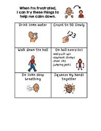 Calm Down Strategies Chart