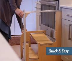 Fold Out Kitchen Stairs Designed To Provide Easy Accessibility For Hard To Reach Cabinets And Shel Diy Kitchen Cabinets Kitchen Cabinet Plans Stairs In Kitchen