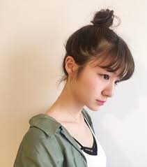 くるんと hair ショートヘア ボブ ヘアアレンジ お団子ヘア hoop earrings pearl earrings earrings