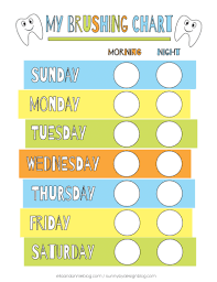 Toddler Tooth Brushing Chart Tooth Chart Toddler Teeth