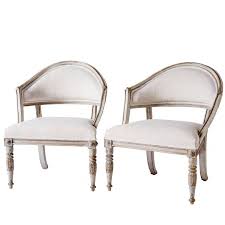 Pair Of Swedish Gustavian Style Barrel Back Chairs Circa 1850 Armchair Vintage Antique Chairs Armchair