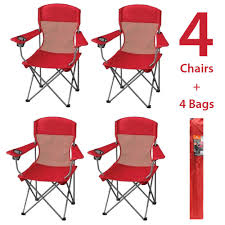 Portable Folding Chair Set Of 4 Arm Chairs Outdoor Camping Picnic Fishing Seats Ozarktrail Outdoor Chairs Folding Chair Chair