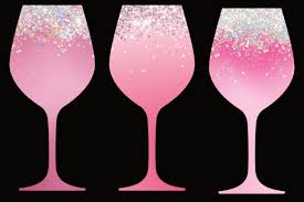 45 Png Pink Glitter Wine Glass Clipart