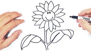 Flores para dibujar para niños. Como Dibujar Un Flor Dibujo Facil De Flor Para Ninos Youtube