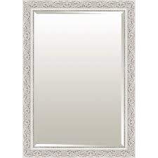Regal white distressed wall mirror vintage style rectangular shape accent nice. 30x42 Rectangle Solid Wood Antique White Wall Mirror At Home