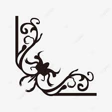 Black Lace Corner Border Corner Border Clipart Black Chinese Style Png And Vector With Transparent Background For Free Download Clip Art Borders Corner Borders Clip Art