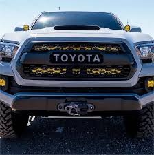16 19 Toyota Tacoma Sdhq Built Behind The Grille Dual Led Light Bar Mount Toyota Tacoma Toyota Tacoma