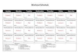 Exercise Chart Pdf Blank Workout Weight Loss Log Blank