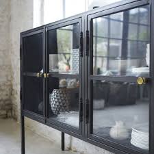 Vitrine Aus Metall 180 Elena Wohnen Vitrine Teakholz