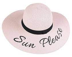 Kaisifei Beach Embroidered Quote Floppy Brim Sun Hat Milk White At Amazon Women S Clothing Store Sun Hats Floppy Floppy Hats