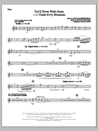 Melody with lyrics and chord symbols. Mark Hayes You Ll Never Walk Alone With Climb Every Mountain Oboe Sheet Music Download Pdf Score 326862