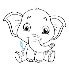 Of particular interest to the child is a huge elephant.children often ask themselves a toy in the form of an elephant, some like to paint these animals ,nonetheless, others care about cute baby elephant drawing and easy elephant painting ideas. How To Draw A Baby Elephant Really Easy Drawing Tutorial