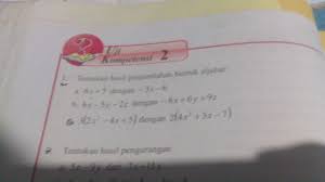 Tentukan Hasil Penjumlahan Bentuk Aljabar Brainly Co Id