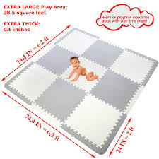 Extra large floor tiles australia. Buy Baby Play Mat Tiles Extra Large Thick Foam Floor Puzzle Mat Interlocking Playmat For Infants Toddlers Kids Babies Crawling Tummy Time 74 X 74 Grey White Online In Indonesia B07gdmsynk