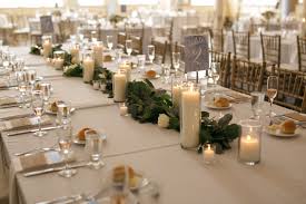 Greenery Garland Candle Decor Head Table Nicole Nero Photography Candle Decor Head Table Decor Table Decorations