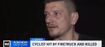 Cyclist dies after being hit bu firetruck