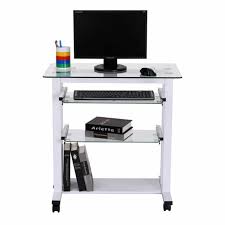 And it has to put up with a lot. Homcom 920 015wt Workstation With Trasparent Glass White For Sale Online Ebay