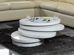 Table Basse Pivotante Ovale Circus Mdf Laque Blanc Couchtisch Hochglanz Hochglanz Couchtisch