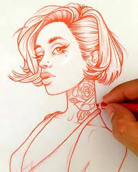 L Image Contient Peut Etre 1 Personne Dessin Dessin Visage Dessin De Visage Dessin De Visages