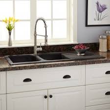 46 Owensboro Double Bowl Drop In Granite Composite Sink With Drain Board Black Composite Kitchen Sinks Drop In Kitchen Sink Kitchen Remodel