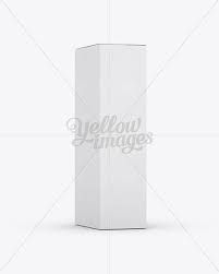 Download White Paper Box Mockup 70 Angle Front View Eye Level Shot In Box Mockups On Yellow Images Object Mockups