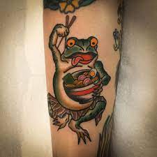 We can't forget kermit the frog. Japanese Frog Tattoo Tattoo Japanese Style Traditional Tattoo Japanese Tattoo